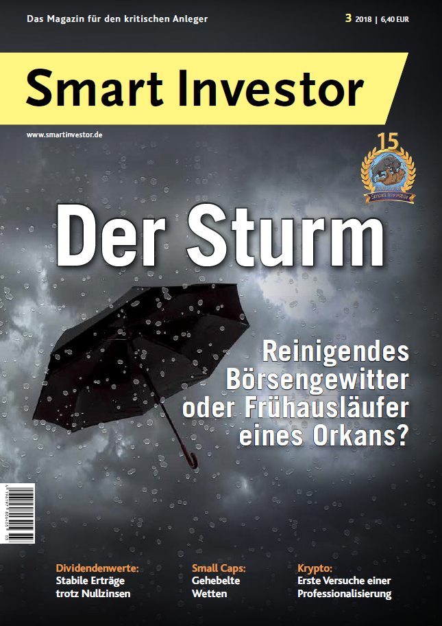 Mehr über den Artikel erfahren Smart Investor 3/2018 – Sturmreif